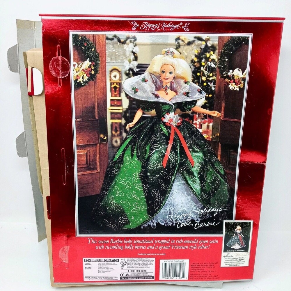 BARBIE Doll Mattel 1995 Happy Holidays Christmas Special Edition (14123) - Picture 4 of 8